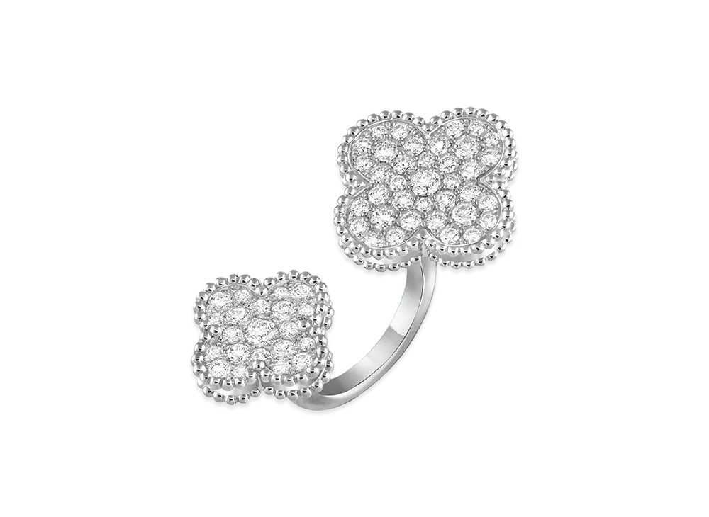Van Cleef & Arpels Magic Alhambra Entre les Doigts ring "18K White gold/Diamond"