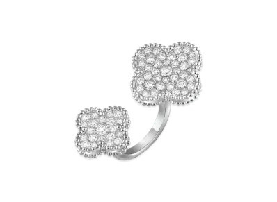 Van Cleef & Arpels Magic Alhambra Entre les Doigts ring "18K White gold/Diamond"