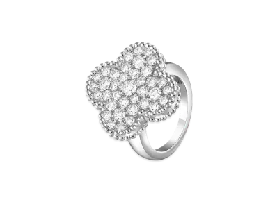 Van Cleef & Arpels Magic Alhambra ring "18K White gold/Diamond"