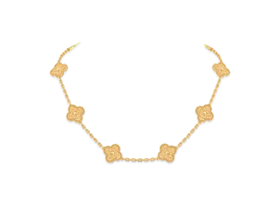 Van Cleef & Arpels Vintage Alhambra necklace 10 motifs "18K Yellow gold"