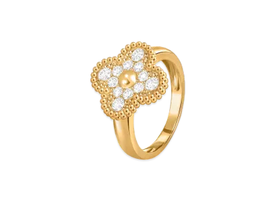 Van Cleef & Arpels Vintage Alhambra ring "18K Yellow gold/Diamond"