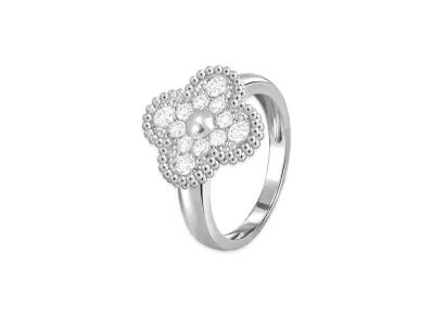 Van Cleef & Arpels Vintage Alhambra ring "18K White gold/Diamond"