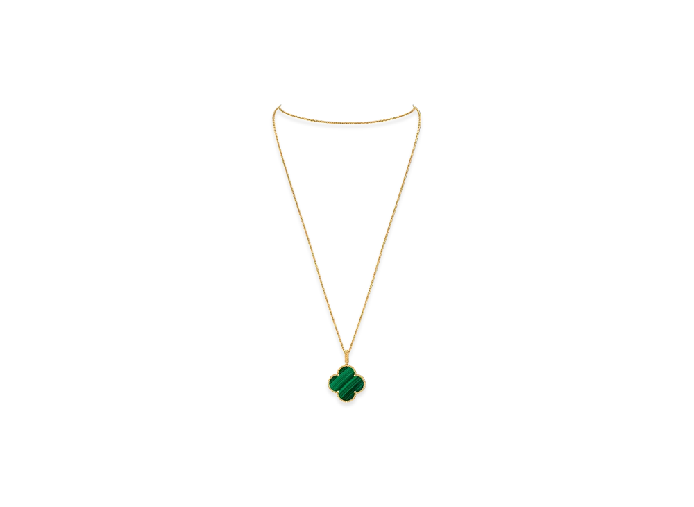Van Cleef & Arpels Magic Alhambra long necklace 1 motif "18K Yellow gold/Malachite"