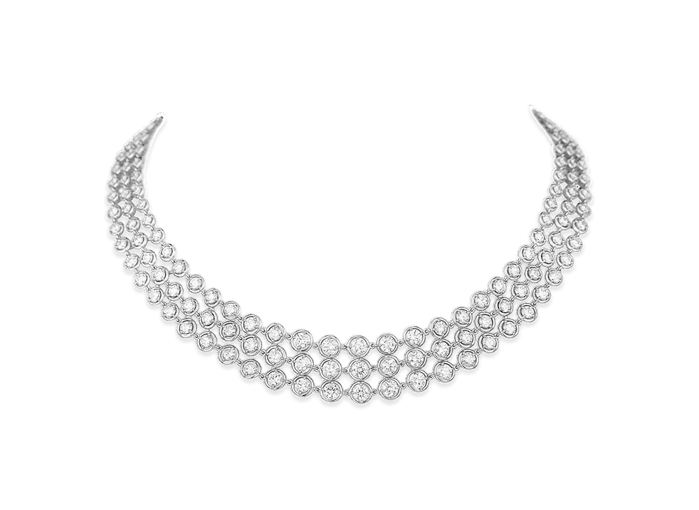 Van Cleef & Arpels Palmyre necklace "18K White gold/Diamond"