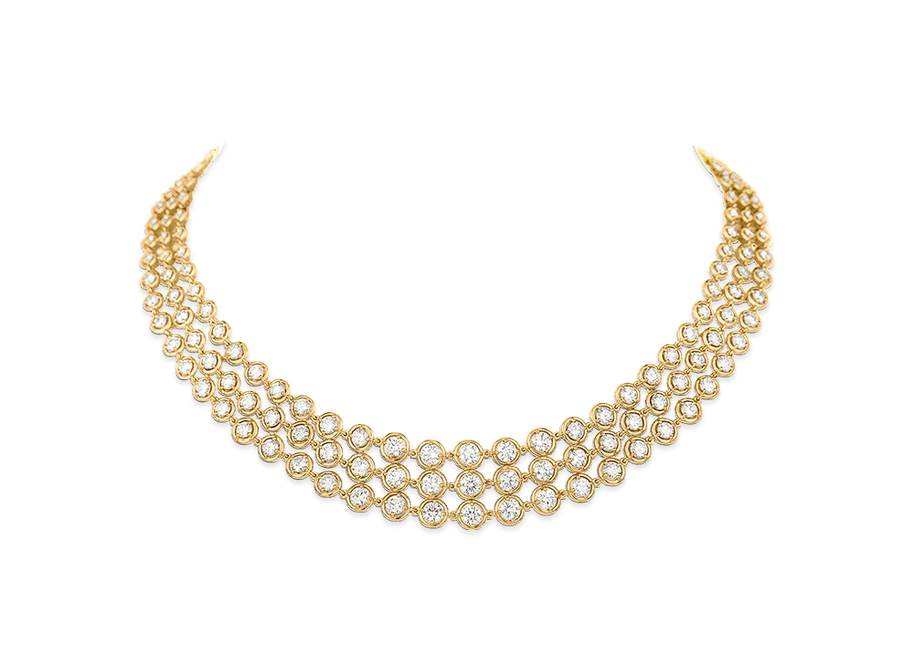 Van Cleef & Arpels Palmyre necklace 3 rows "18K Yellow gold/Diamond"