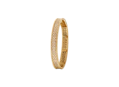 Van Cleef & Arpels Perlee diamonds bracelet 3 rows medium model "18K Yellow gold/Diamond"
