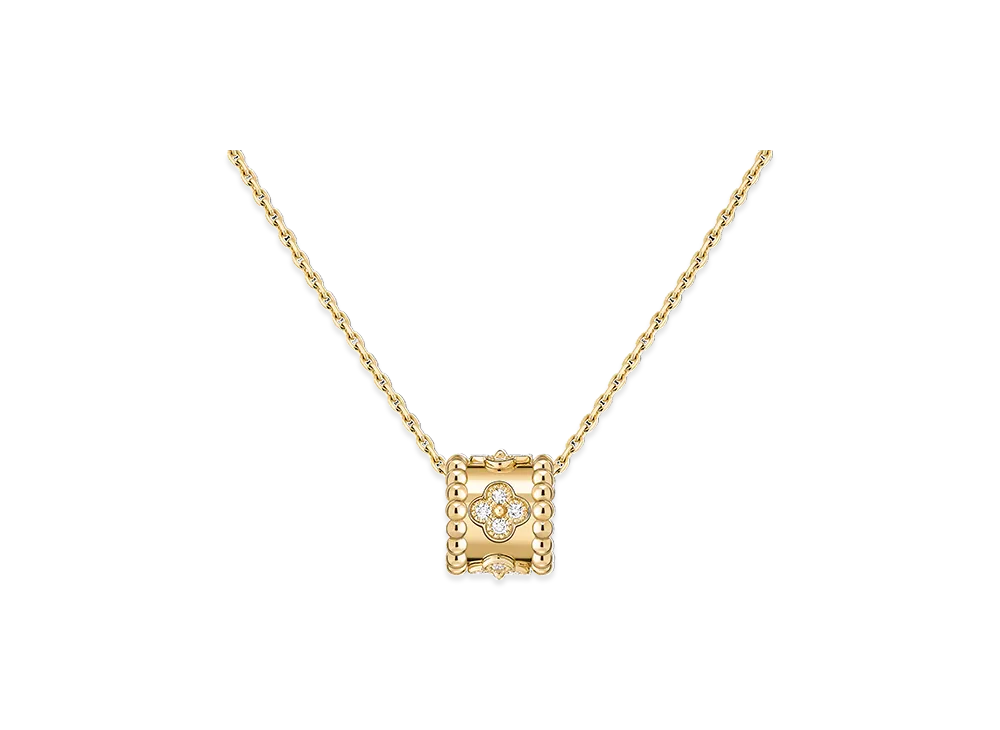 Van Cleef & Arpels Perlee clovers pendant "18K Yellow gold/Diamond"