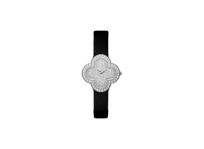 Van Cleef & Arpels Alhambra medium model watch "18K White gold/Diamond"