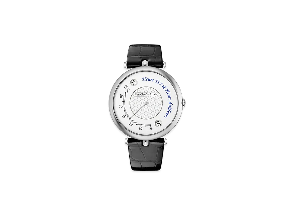 Van Cleef & Arpels Pierre Arpels Heure d'Ici & Heure d'Ailleurs watch "18K White gold/Diamond"