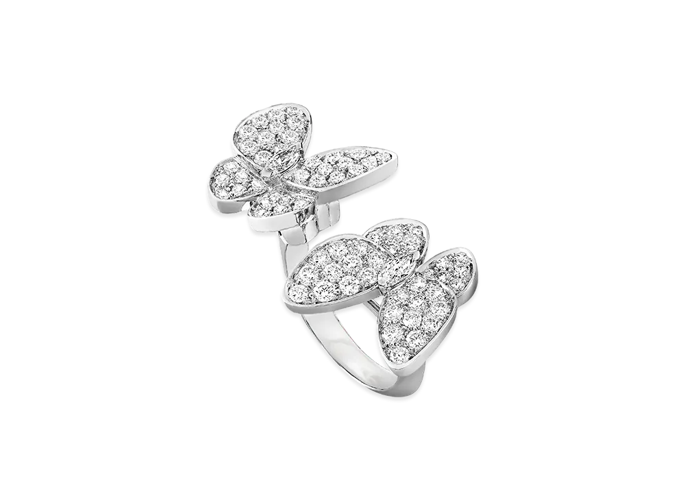 Van Cleef & Arpels Deux Papillons Entre les Doigts ring "18K White gold/Diamond"
