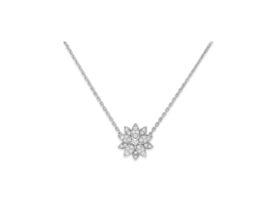 Van Cleef & Arpels Lotus pendant small model "18K White gold/Diamond"