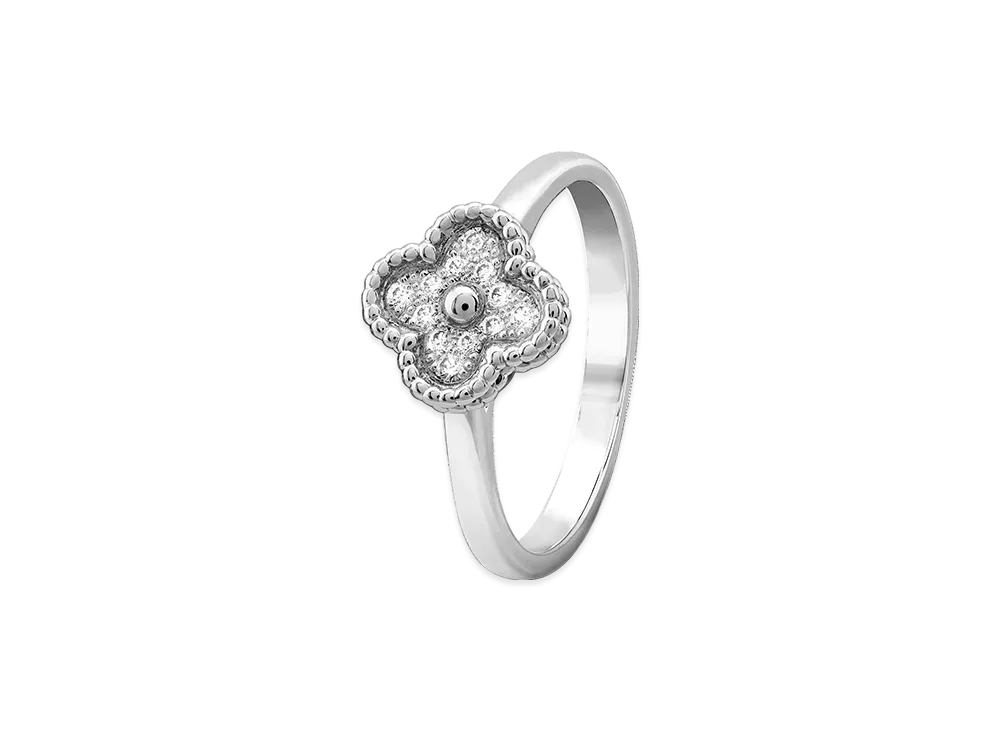 Van Cleef & Arpels Sweet Alhambra ring "18K White gold/Diamond"