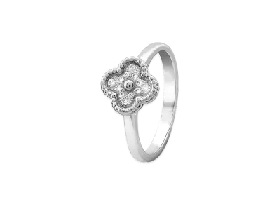 Van Cleef & Arpels Sweet Alhambra ring "18K White gold/Diamond"