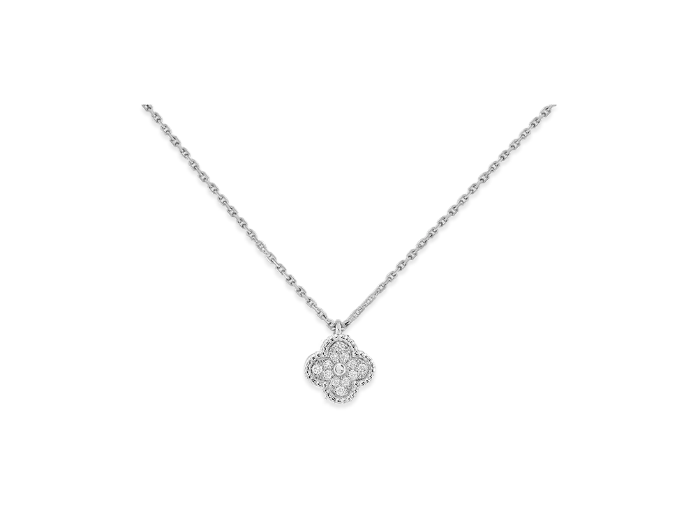 Van Cleef & Arpels Sweet Alhambra pendant "18K White Gold/Diamond"
