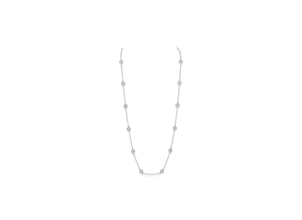 Van Cleef & Arpels Sweet Alhambra long necklace 16 motifs "18K White gold/Diamond"