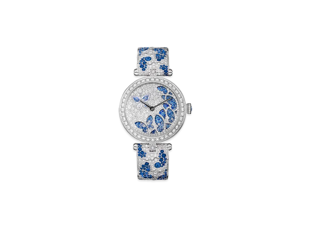 Van Cleef & Arpels Lady Nuit des Papillons watch "18K White gold/Sapphire/Diamond"