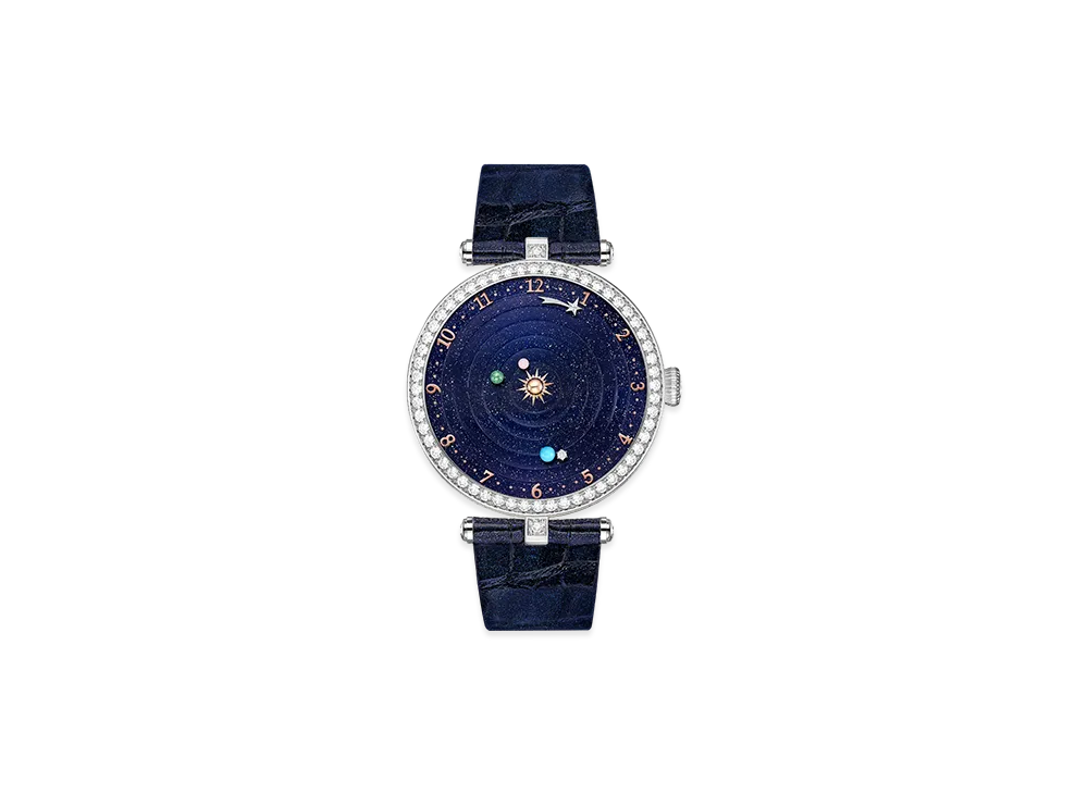 Van Cleef & Arpels Lady Arpels Planetarium watch "18K White gold/Aventurine/Turquoise/Diamond/Mother-of-pearl"