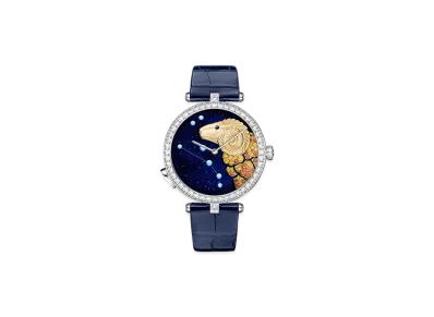 Van Cleef & Arpels Lady Arpels Zodiaque Lumineux Arietis Aries watch "18K White gold/Sapphire/Spessartite garnet/Diamond"