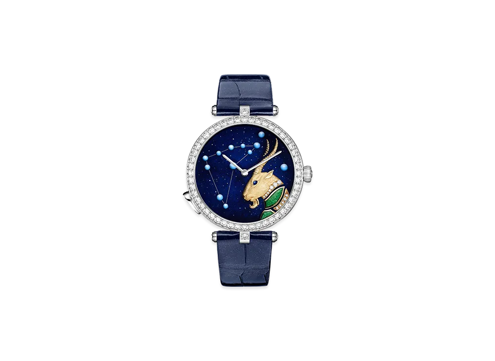 Van Cleef & Arpels Lady Arpels Zodiaque Lumineux Capricorni Capricorn watch "18K White gold/Sapphire/Diamond"