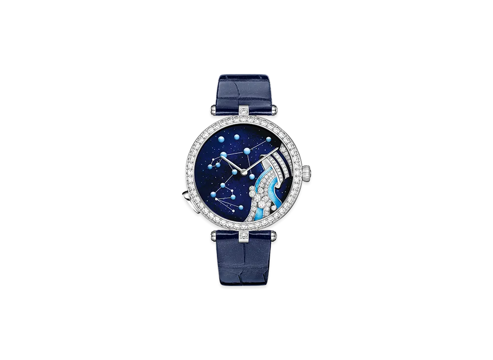 ヴァンクリーフ&アーベル レディ アーペル ゾディアック リュミヌー アクアーリ 水瓶座 ウォッチ "18K ホワイトゴールド/ダイヤモンド"