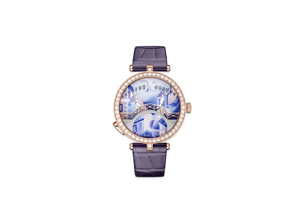 Van Cleef & Arpels Lady Arpels Pont des Amoureux Jour watch "18K Rose gold/Diamond"