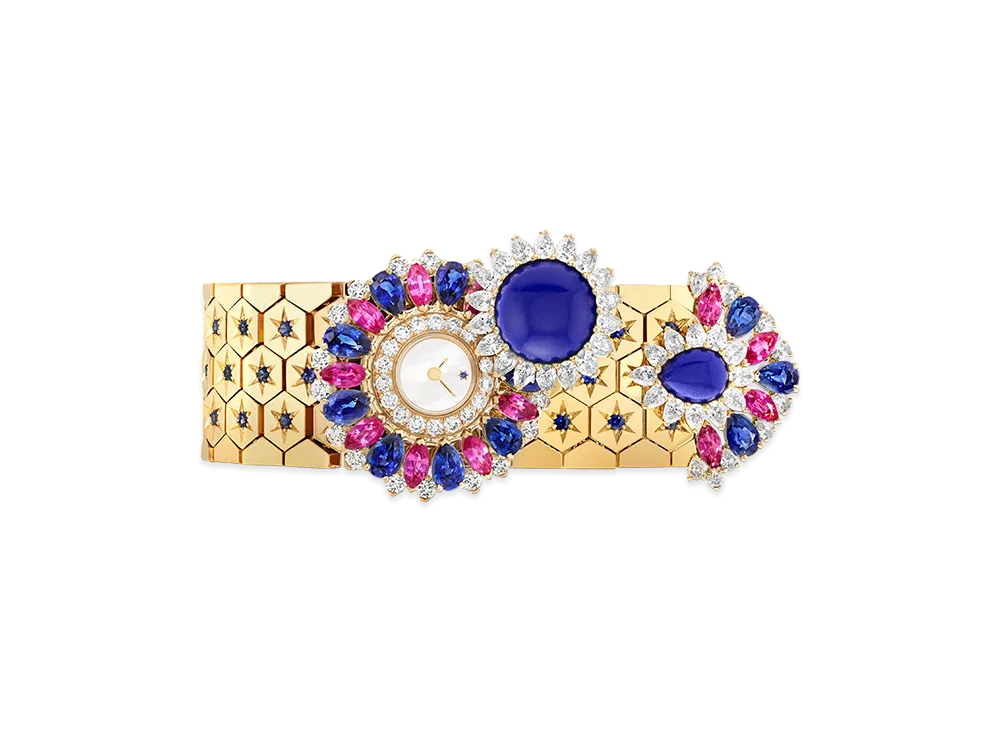Van Cleef & Arpels Ludo Secret watch "18K Yellow gold/Sapphire/Diamond/Mother-of-pearl/Lapis lazuli"