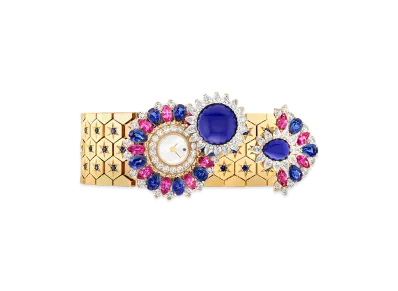 Van Cleef & Arpels Ludo Secret watch "18K Yellow gold/Sapphire/Diamond/Mother-of-pearl/Lapis lazuli"