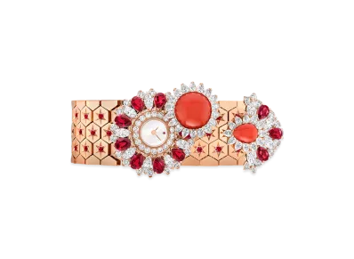 Van Cleef & Arpels Ludo Secret watch "18K Rose gold/Coral/Diamond/Mother-of-pearl/Ruby"