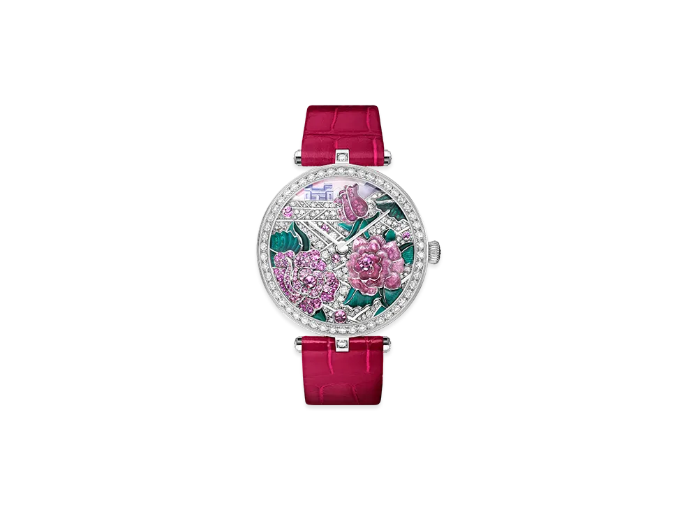 Van Cleef & Arpels Lady Arpels Poeme Rose "18K White gold/Sapphire/Diamond"