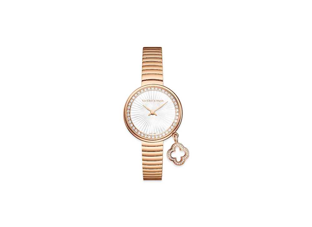Van Cleef & Arpels Charms Clover watch 27 mm "18K Rose gold/Diamond/Mother-of-pearl"