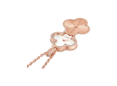 Van Cleef & Arpels Alhambra secret pendant watch "18K Rose gold/Diamond/Mother-of-pearl"