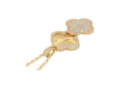 Van Cleef & Arpels Alhambra secret pendant watch "18K Yellow gold/Diamond"