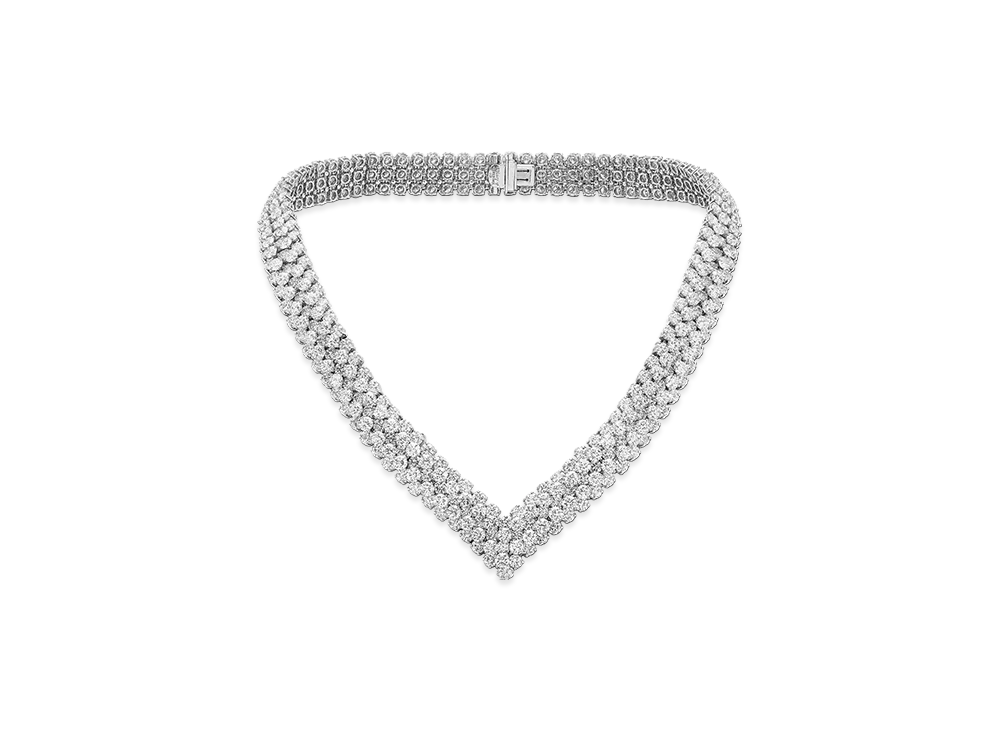 Van Cleef & Arpels A Cheval transformable necklace 5 rows "Platinum/Diamond"