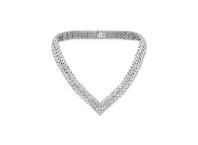 Van Cleef & Arpels A Cheval transformable necklace 5 rows "Platinum/Diamond"