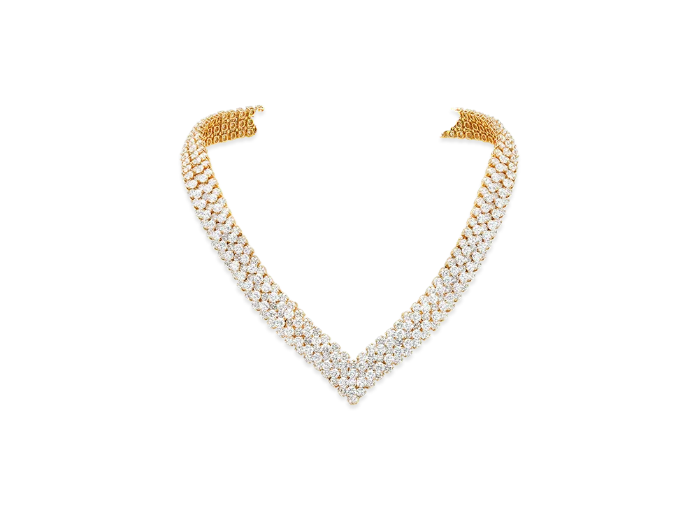 Van Cleef & Arpels A Cheval transformable necklace 5 rows "18K Yellow gold/Diamond"