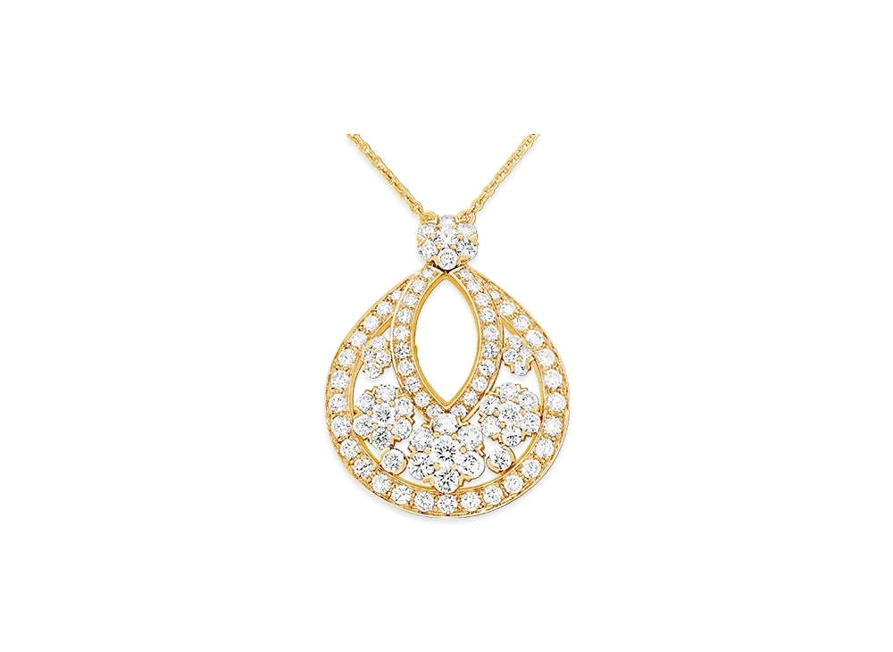 Van Cleef & Arpels Snowflake pendant large model "18K Yellow gold/Diamond"