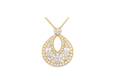 Van Cleef & Arpels Snowflake pendant large model "18K Yellow gold/Diamond"