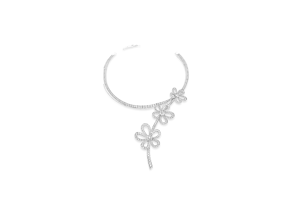 Van Cleef & Arpels Flowerlace necklace "18K White gold/Diamond"