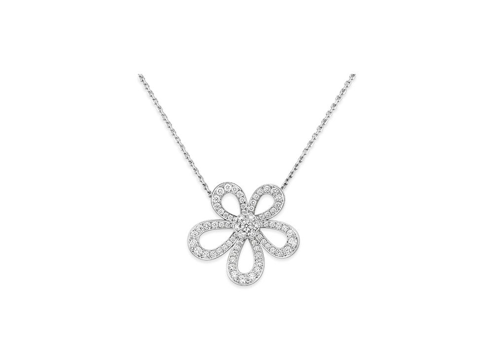 Van Cleef & Arpels Flowerlace pendant "18K White gold/Diamond"