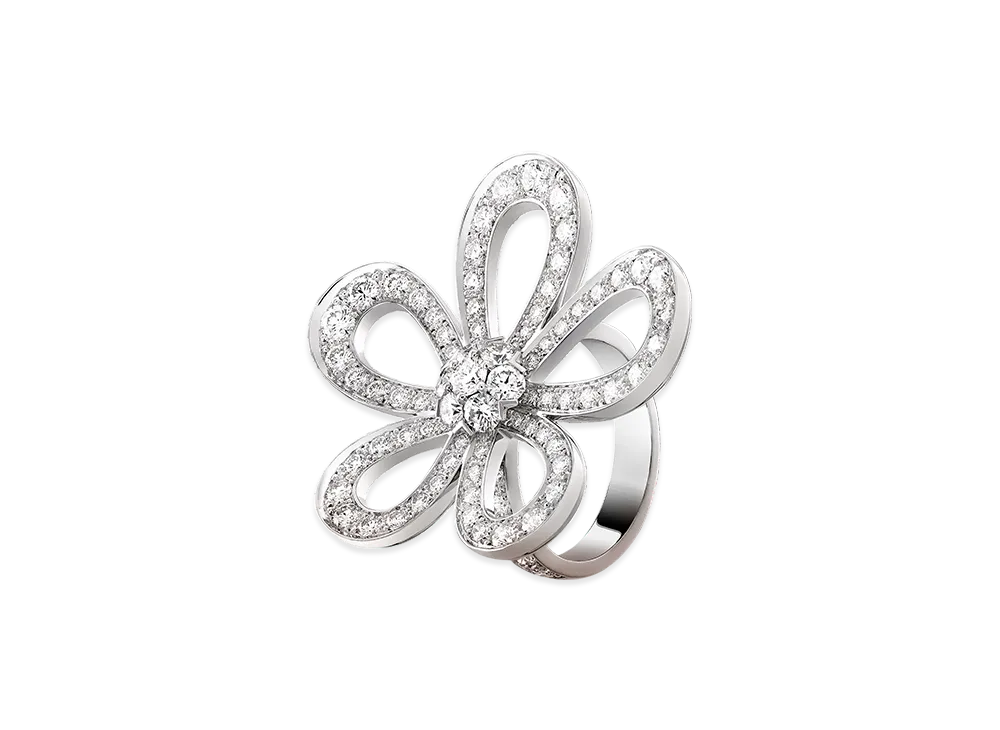 Van Cleef & Arpels Flowerlace ring "18K White gold/Diamond"