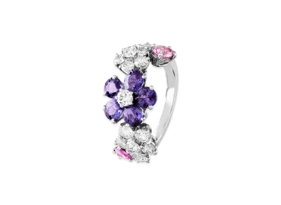 Van Cleef & Arpels Folie des Pres ring "18K White gold/Sapphire/Diamond"