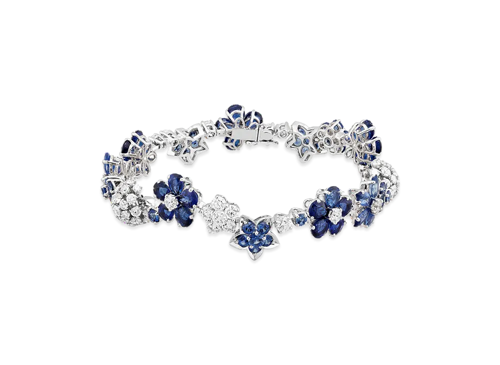 Van Cleef & Arpels Folie des Pres bracelet "18K White gold/Sapphire/Diamond"