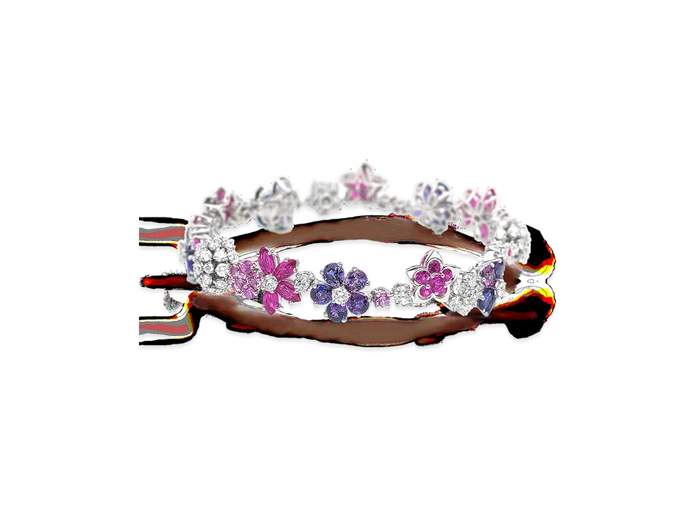Van Cleef & Arpels Folie des Pres bracelet "18K White gold/Sapphire/Diamond"