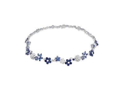 Van Cleef & Arpels Folie des Pres necklace "18K White gold/Sapphire/Diamond"