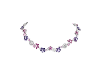 Van Cleef & Arpels Folie des Pres necklace "18K White gold/Sapphire/Diamond"