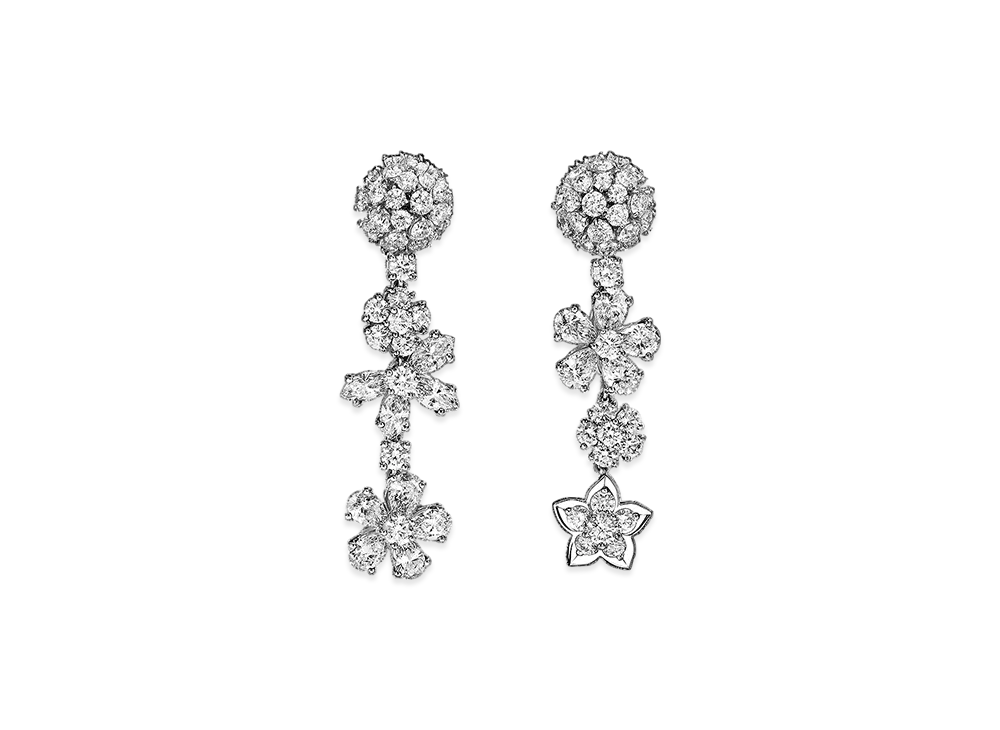 Van Cleef & Arpels Folie des Pres earrings "18K White gold/Diamond"