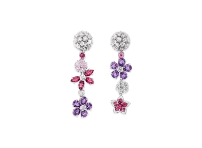 Van Cleef & Arpels Folie des Pres earrings "18K White gold/Sapphire/Diamond"