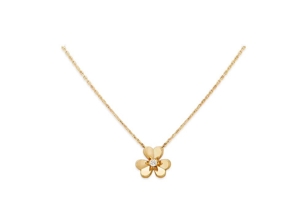 Van Cleef & Arpels Frivole pendant mini model "18K Yellow gold/Diamond"