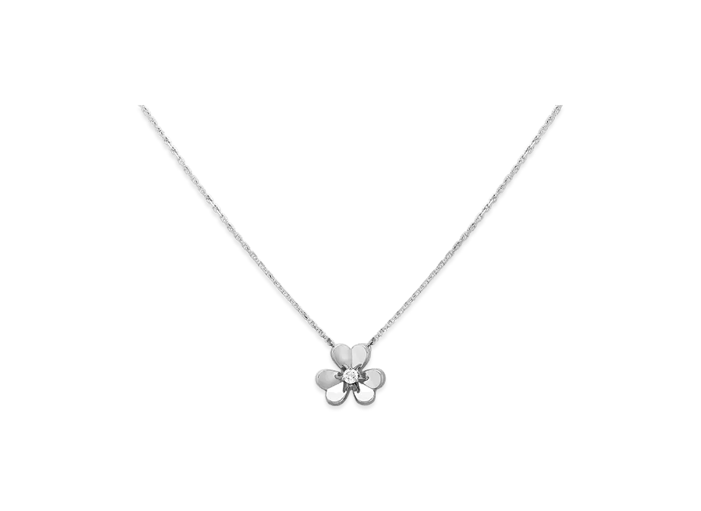 Van Cleef & Arpels Frivole pendant mini model "18K White gold/Diamond"