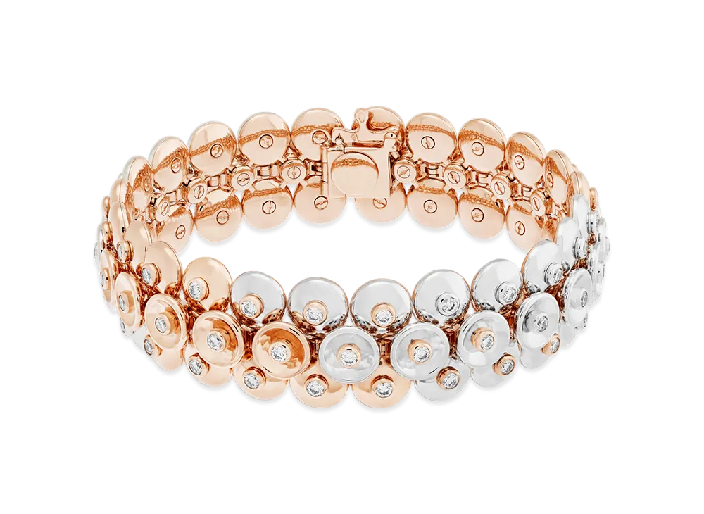 Van Cleef & Arpels Bouton d'or bracelet medium model "18K Rose gold/Diamond"